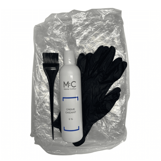 Dyeing Accessory Set (Oxy 9%, Gloves, Brush, Cape)