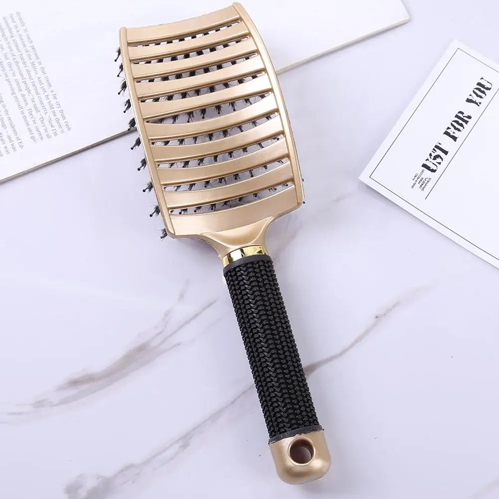 Hair Scalp Massage Comb Hairbrush Bristle Nylon Women Wet Curly Detangle Hair Brush for Salon Hairdressing Styling Tools