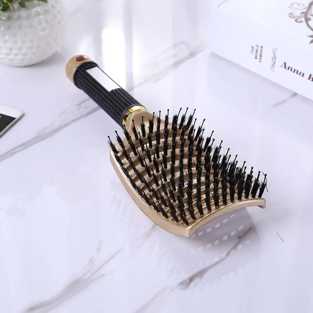 Hair Scalp Massage Comb Hairbrush Bristle Nylon Women Wet Curly Detangle Hair Brush for Salon Hairdressing Styling Tools